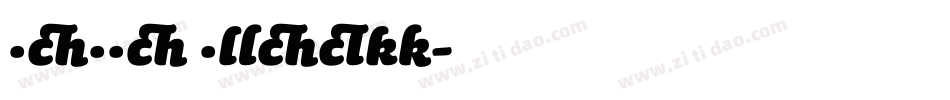 Sauna Black字体转换